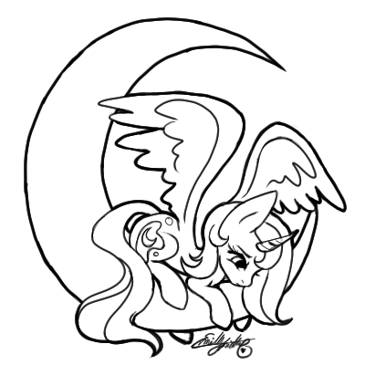 young luna my little pony coloring pages - photo #32