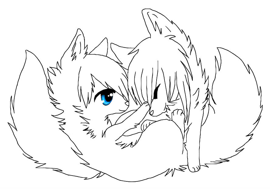 Some Wolf Couple Lineart! by AssassiCreed on DeviantArt