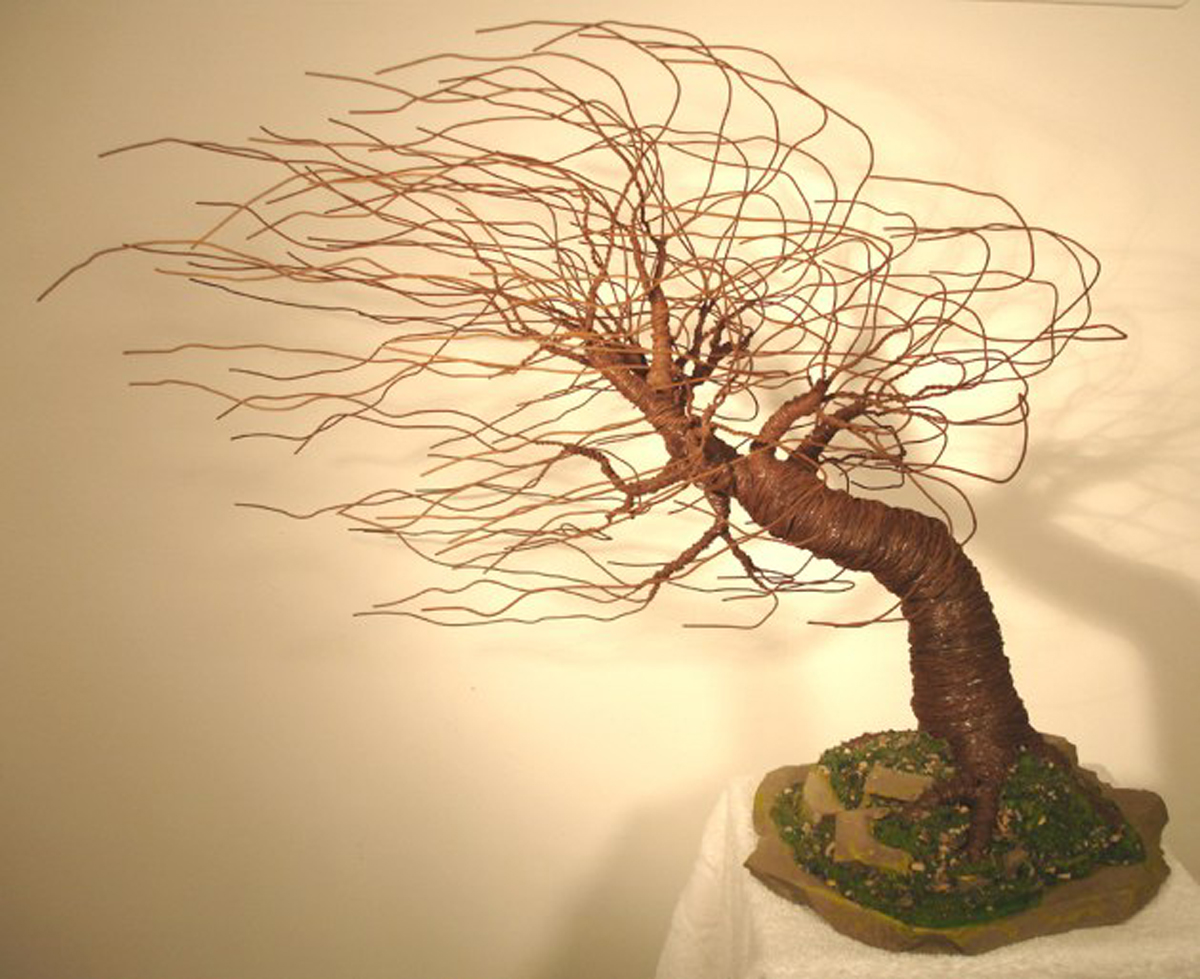 How do I make a wire tree sculpture?