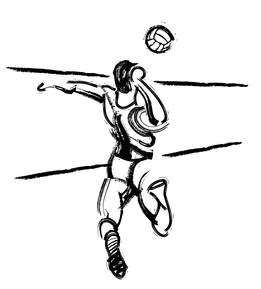 volleyball spike clipart - photo #41