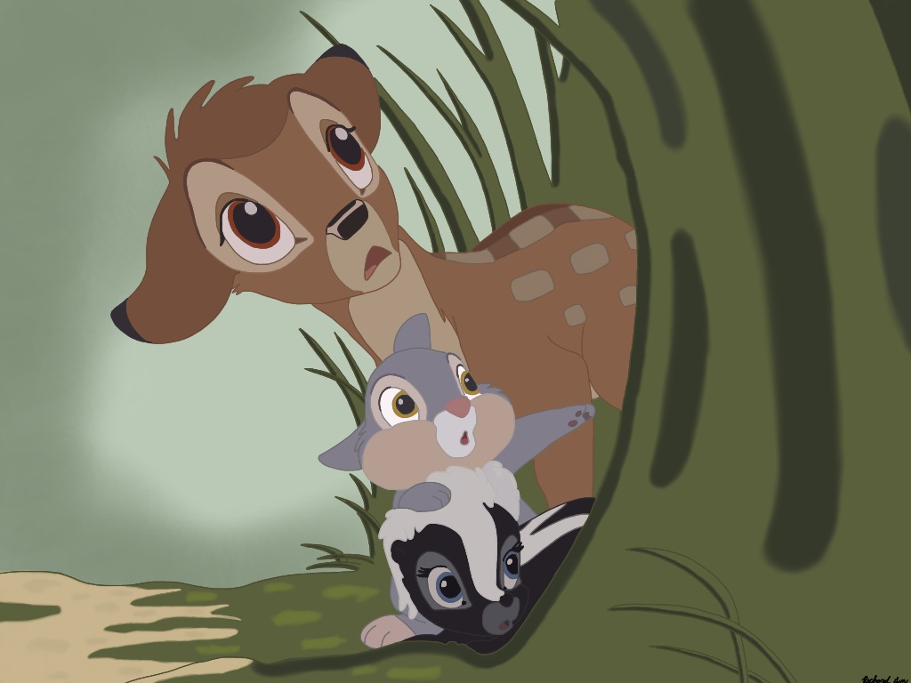 Bambi, Thumper and Flower by Spartandragon12 on DeviantArt