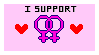 I support girl love: stamp by Galialay