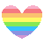 Rainbow Heart Icon 2 F2U by Nerdy-pixel-girl