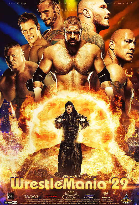 WrestleMania 29 ~ Poster like official style .. :D by MhMd ...
