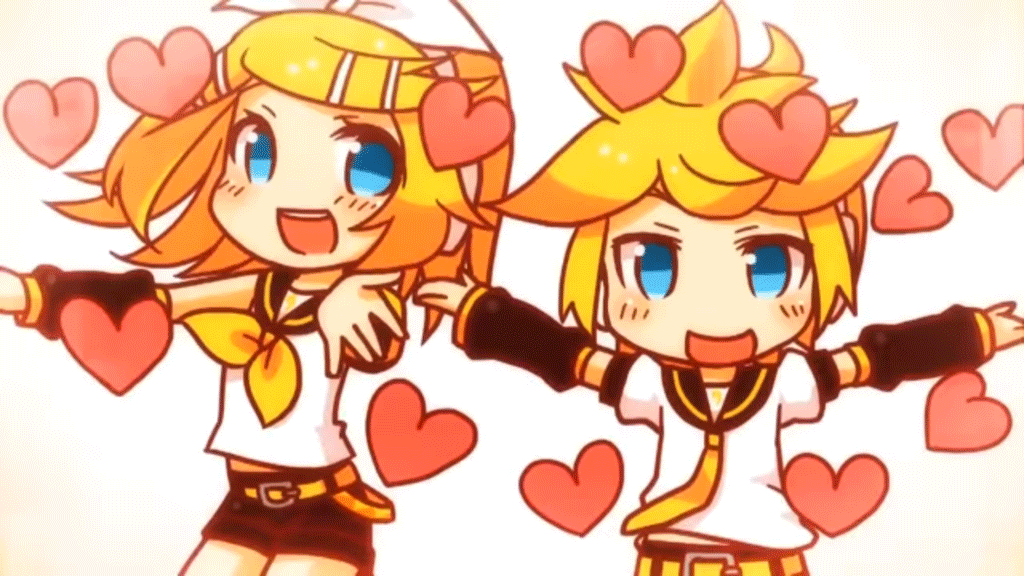 Vocaloid Electric Angel Kagamine Rin and Len gif by GABAGARB