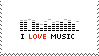 I love Music Stamp by ViciousBlue