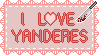 I Love Yanderes Stamp by MadokaMack