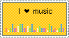 love music stamp - Fire-Feline by stamps-club