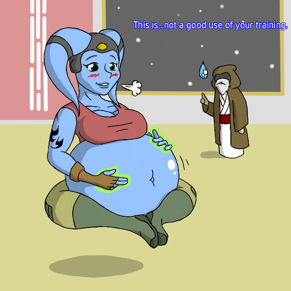 water belly inflation on women gif