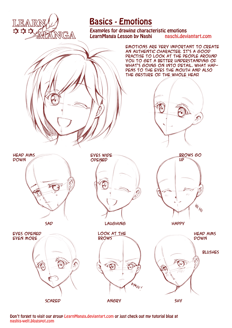 Learn Manga: Emotions by Naschi on DeviantArt